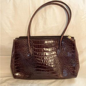 Fo-Crocodile Large Brown Handbag (LIKE NEW)